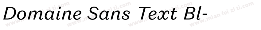 Domaine Sans Text Bl字体转换